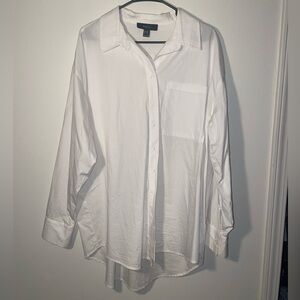 NWT- Forever 21 Women’s White Button Down Shirt